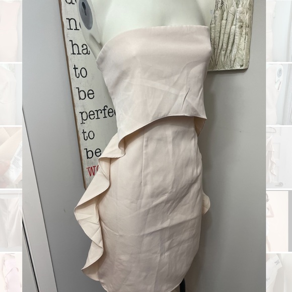 Chickwish strapless ruffle dress cream new with tags - Picture 10 of 13